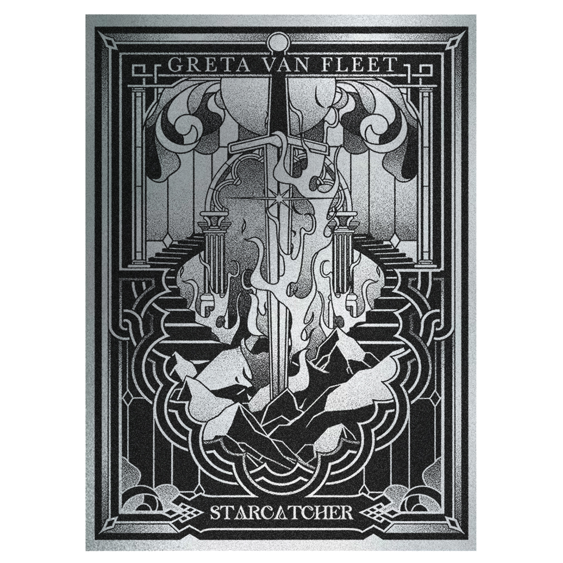 Greta Van Fleet - Starcatcher Silver Foil Lithograph